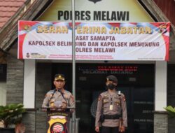 Kapolres Melawi Pimpin Serah Terima 3 Pejabat di Lingkungan Polres Melawi