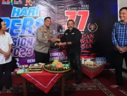 Kapolres Purbalingga Ucapkan Selamat Hari Pers Nasional 2023 di Balai Wartawan