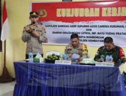 Kunjungan Kerja Kapolres Sanggau dan Dandim 1204 Sanggau di Polsek Kembayan