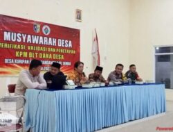Musyawarah Desa Dalam Rangka Verval KPM BLT DD Tahun Anggaran 2023 Dihadiri Bhabinkamtibmas