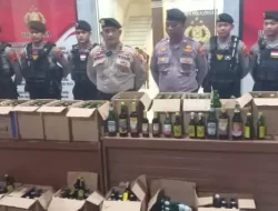 Operasi Pekat Digelar, Polres Pekalongan Sita Ratusan Botol Miras