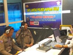 Ops Keselamatan Kapuas-2023, Sat Lantas Polres Kapuas Hulu Berikan Sosialisasi Lewat Radio