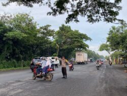 Pantura Rawan Terjadi Laka Lantas, Anggota Polsek Rembang Kota Rutin Galakan AG Pagi