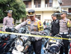 Polres Banjarnegara Amankan 309 Motor Knalpot Brong