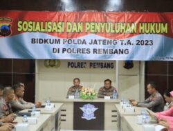 Sosialiasi & penyuluhan Hukum dari Bidkum Polda Jateng diberikan ke Polres Rembang
