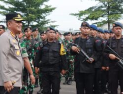 Ribuan Personel Gabungan Ikuti Apel Gelar Pasukan Pam Kunker Presiden RI di Sidoarjo