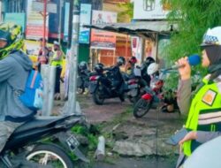 Satlantas Polres Pekalongan Kota beri Imbauan Kamseltibcar Lantas Ke Masyarakat