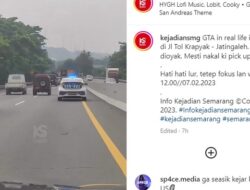 Viral, Real Life GTA! Pikap Ini Melaju Zigzag Dikejar Polisi di Tol Semarang