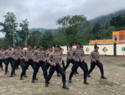 Polres Kayong Utara Melaksanakan Latihan Dalmas Awal Rutin