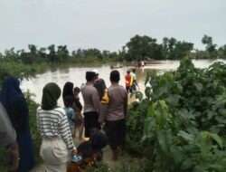 Anggota Polisi Polsek Bonang Bersama Warga dan BPBD Kab Demak Lakukan Pencarian Dan Evakuasi Orang hanyut tenggelam Di Sungai Tuntang