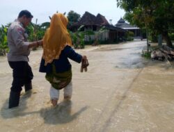 Personil Polsek Karangtengah Laksanakan Monitoring Debit Air Sungai Tuntang