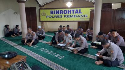 Binrohtal Bulan Suci Ramadhan Polres Rembang Gelar Kataman Al Qur’an