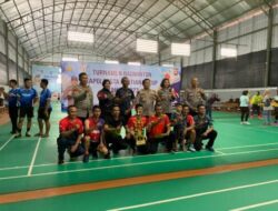 Satbrimob Kalbar Juarai Turnament Badminton Kapolresta Pontianak Cup