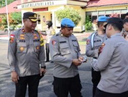 Wakapolres Laksanakan Pengecekan Sikap Tampang Dan Gampol Anggota Polres Ketapang