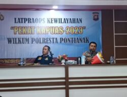 Cipta Kondisi Jelang Idul Fitri, Polresta Pontianak Laksanakan Lat Pra Ops Pekat Kapuas 2023