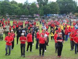 Polres Bengkulu Utara Rutinkan Olahraga Bersama Setiap Jumat