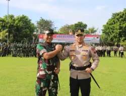 Jaga Stabilitas Keamanan, Polresta Pati Menggelar Upacara Sinergitas TNI-Polri