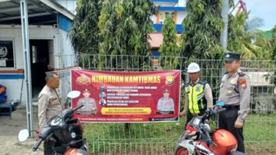 Spanduk Himbauan Kamtibmas Dipasang Polsek KSKP