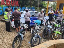 Kongkow Gunakan Knalpot Brong, 30 Motor di Waduk Gunungrowo Diamankan Polisi