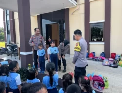 Polsubsektor di Datangi Murid TK Mekarsari Batang, Untuk Kenali Tugas Polisi