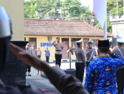 Unik! Petugas Upacara Hari Kesadaran Nasional di Polres Rembang di Jalankan Para Bintara