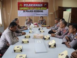 Polres Rembang Kedatangan Rombongan Tim Supervisi SPKT Polda Jateng