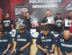 Polrestabes Semarang Ringkus Kawanan Pencuri 77 Unit Iphone