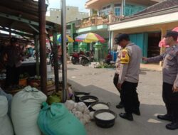 Polsek Bonang Sambangi Pasar Pagi Desa Purworejo Di Masa Bulan Ramadhan Ciptakan Kamtibmas