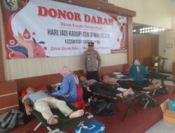 Polsek Karanganyar Ikut Serta Donor Darah di Hari Jadi Kabupaten Demak Ke-520