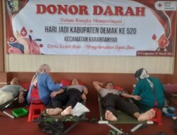 Polsek Karanganyar Ikut Serta Donor Darah pada Hari Jadi Kabupaten Demak Ke-520