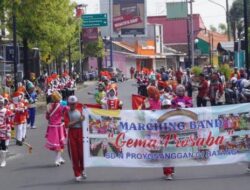 Puluhan Grup Marching Band di Batang Rebutkan Piala Bupati