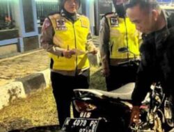 Polresta Pati Mengamankan Puluhan Sepeda Motor Saat Lakukan Razia Knalpot Brong