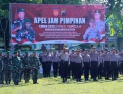 Polda Jateng dan Kodam IV/Diponegoro Gelar Apel Jam Pimpinan TNI-Polri