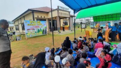 Sabtu Ceria, Polsubsektor Air Upas Polsek Marau Menghadirkan Anak-Anak TK Dalam rangka Polisi Sahabat Anak