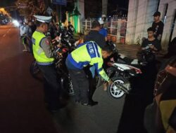 Satlantas Polresta Pati Angkut Puluhan Kendaraan Motor Berknalpot Brong