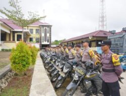 Wakapolres Kapuas Hulu Membacakan Amanat Kapolda Kalbar Saat Memimpin Apel Gelar Pasukan Ops Bina Karuna Kapuas-2023