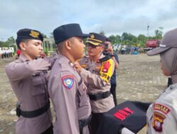 Wakapolres Kayong Utara Memimpin Apel Gelar Pasukan Ops Bina Karuna Kapuas Tahap I