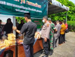 Anggota Polsek Gajah Monitoring Giat Pasar Murah Bulan Suci Ramadhan