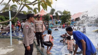 Giatkan Patroli Di Obyek Wisata Watterboom Saat Syawalan