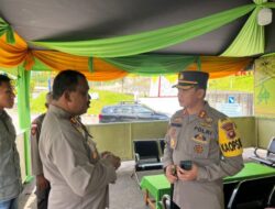 Kapolres Sanggau Tinjau Pos Yan Terpadu Ops Ketupat Kapuas 2023 di Wilkum Polsek Entikong