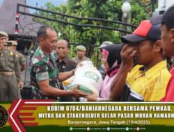 Kodim 0704/Banjarnegara Bersama Forkompinda Gelar Pasar Murah Ramadhan