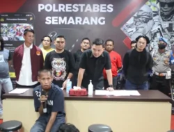 Polrestabes Semarang Gelar Konferensi Pers Pencurian Motor Di Jalan Permata Hijau Semarang