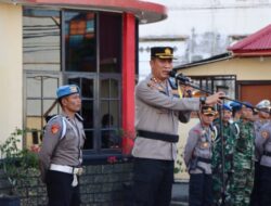Apel Gelar Pasukan Pengamanan Malam Takbiran dihalaman Mako Polres Tarakan