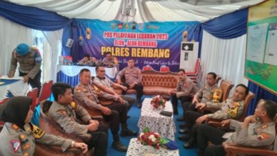 Pamatwil Polda Jateng Tinjau Kesiapan Pos Pengamanan Di Wilkum Polres Rembang