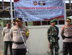 Polres Demak Laksanakan Pemusnahan 5139 Botol Miras Berbagai Jenis