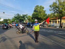 Polres Demak Laksanakan Pengamanan Lalulintas Pagi Hari Jaga Kamseltibcarlantas