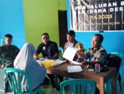 Sinergi TNI – Polri Pantau Penyaluran BLT Di Desa Prampelan