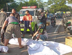 Gagal Nyalip Truk, Pemotor asal Srondol Wetan Semarang Tewas Terlindas Truk di Depan Makodam