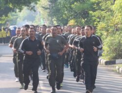 Polres Sukoharjo dan Kodim 0726 Olah Raga Bersama Menjaga Sinergitas TNI Polri