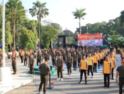 Jelang Pemilu 2024, TNI-Polri Rembang Laksanakan Olahraga Bersama Jalin Keakraban
